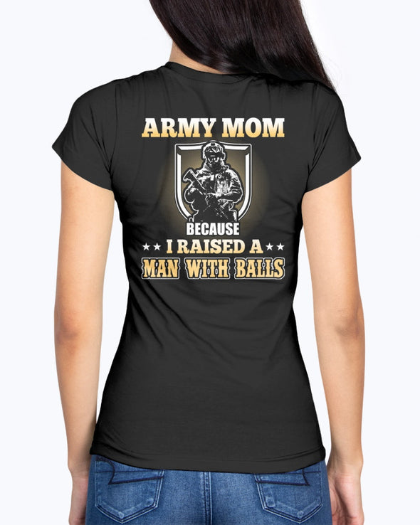 US Army Mom Man with Balls T-shirts