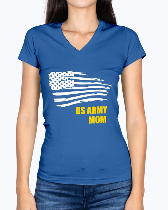 Proud Army Mom Flying Flag T-shirts - MotherProud