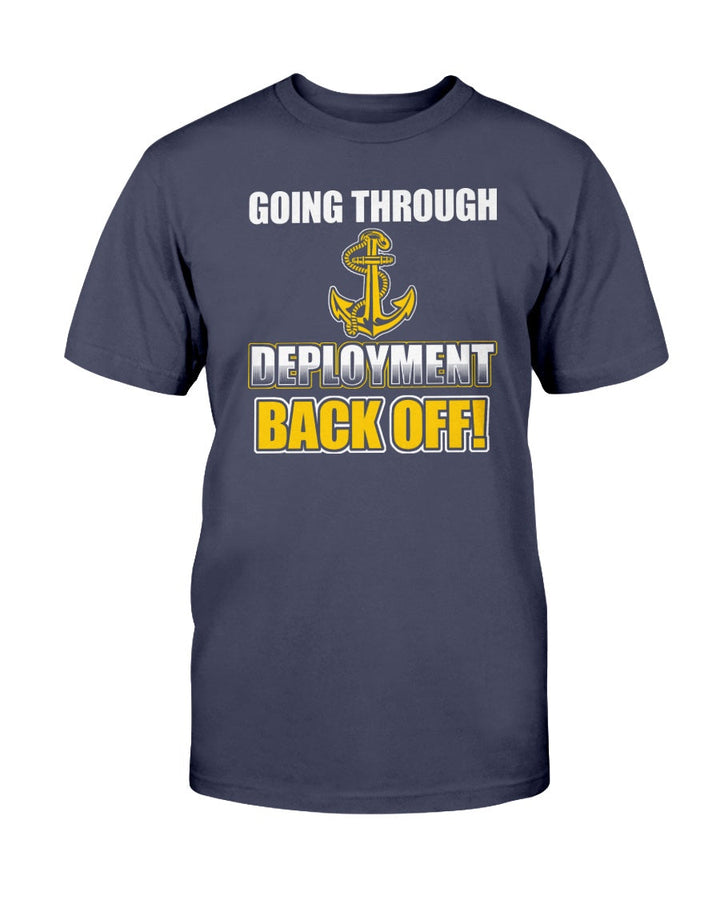 Proud Navy Mom Back Off Unisex T-shirts - MotherProud