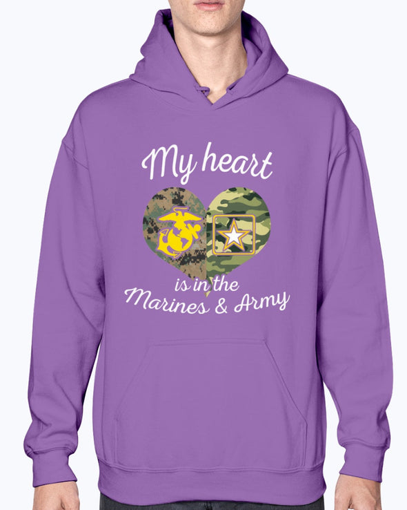 Proud Marine Army Mom My Heart T-shirts - MotherProud
