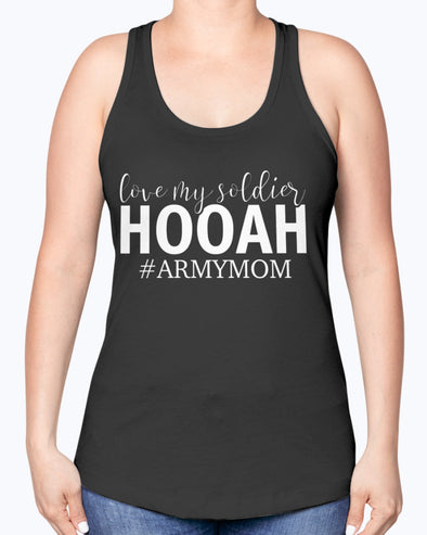 Proud Army Mom HOOAH T-shirts