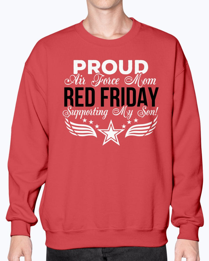 RED Friday Air Force Mom Support T-shirts - MotherProud