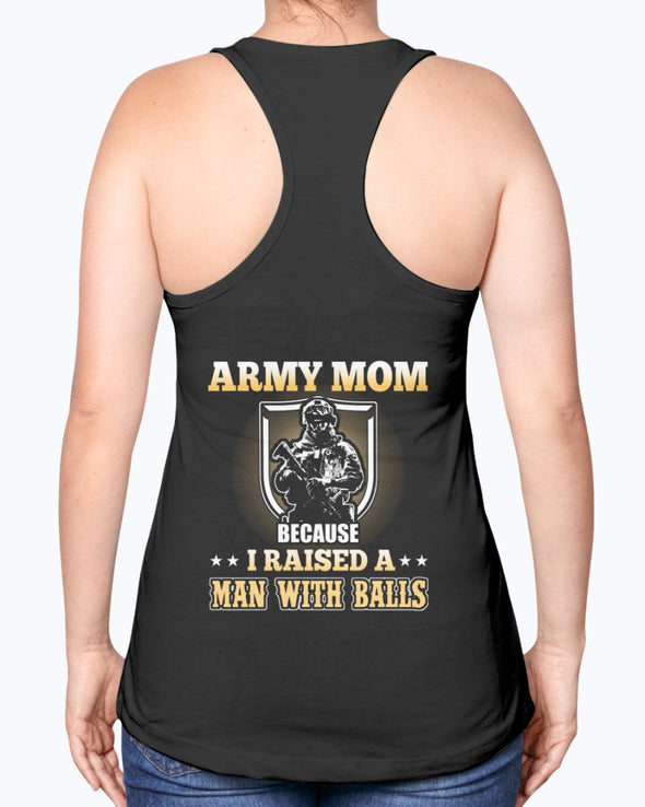 US Army Mom Man with Balls T-shirts