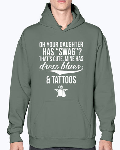 US Army Mom Daughter Dress Blues Tattoos T-shirts