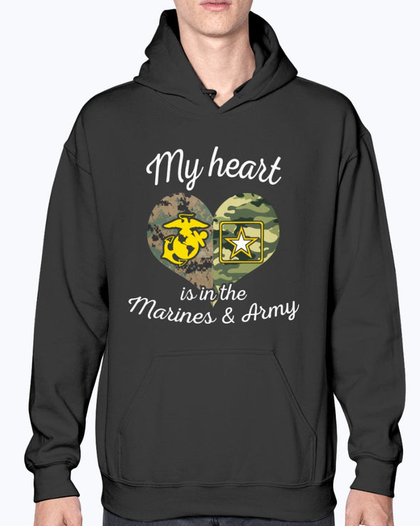 Proud Marine Army Mom My Heart T-shirts - MotherProud