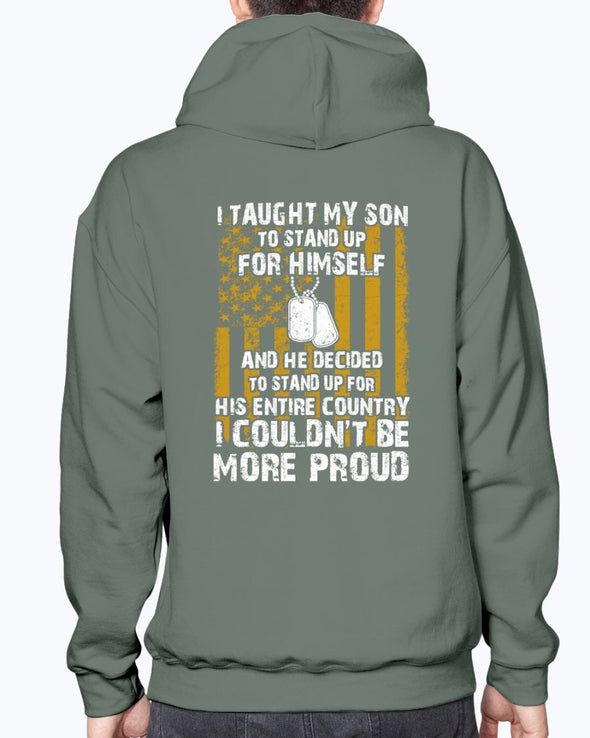 US Army Mom Couldn't More Proud Backprint T-shirts