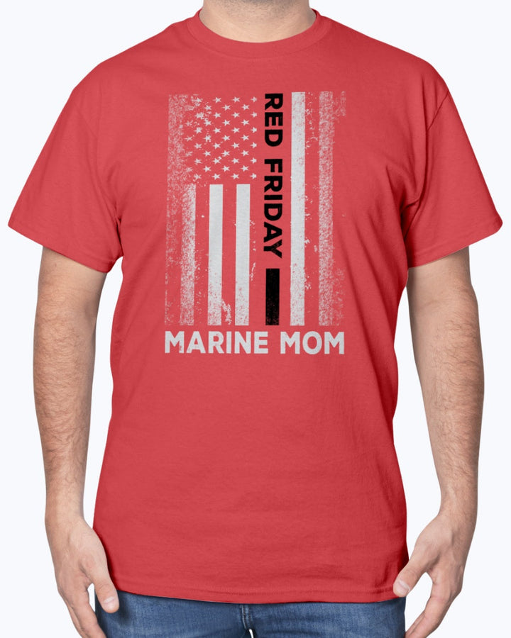 RED Friday Marine Mom Flag T-shirts - MotherProud