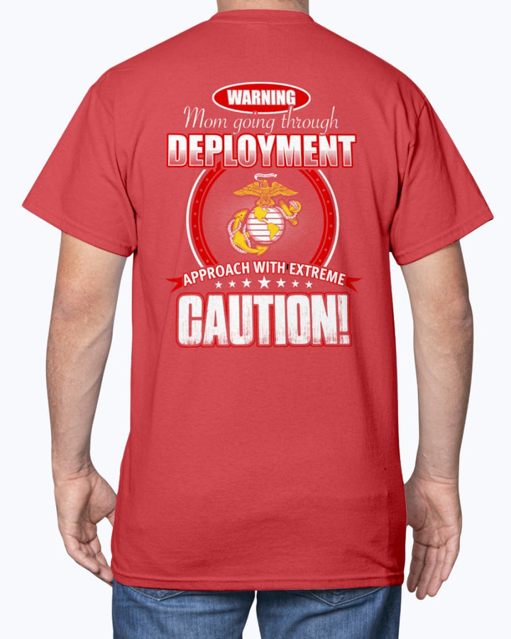 Marine Mom Approach with Caution T-shirts - MotherProud
