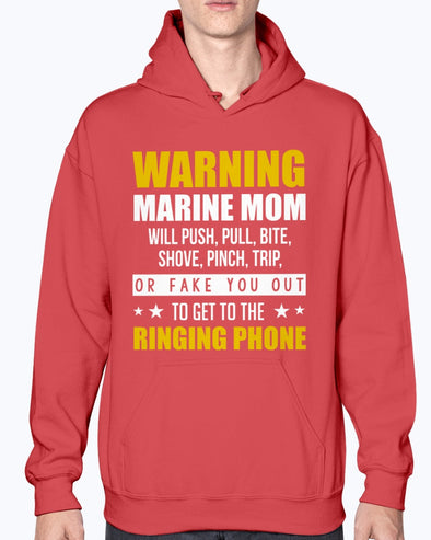 Proud Marine Mom Ringing Phone T-shirts - MotherProud