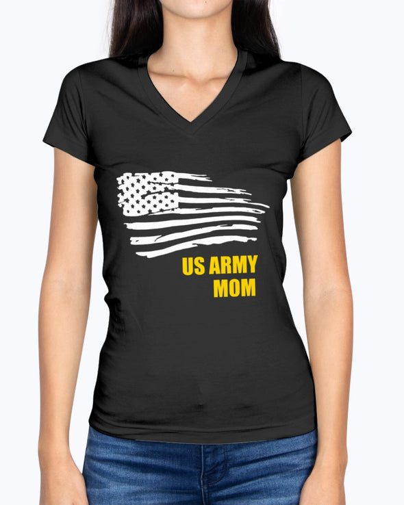 Proud Army Mom Flying Flag T-shirts - MotherProud