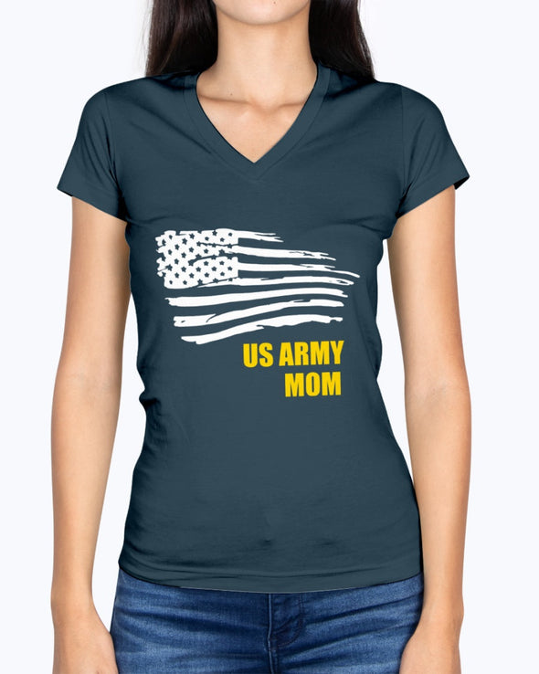 Proud Army Mom Flying Flag T-shirts - MotherProud