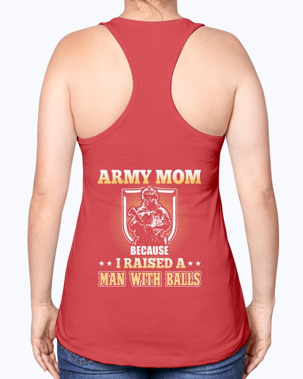 US Army Mom Man with Balls T-shirts