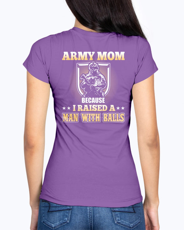 US Army Mom Man with Balls T-shirts