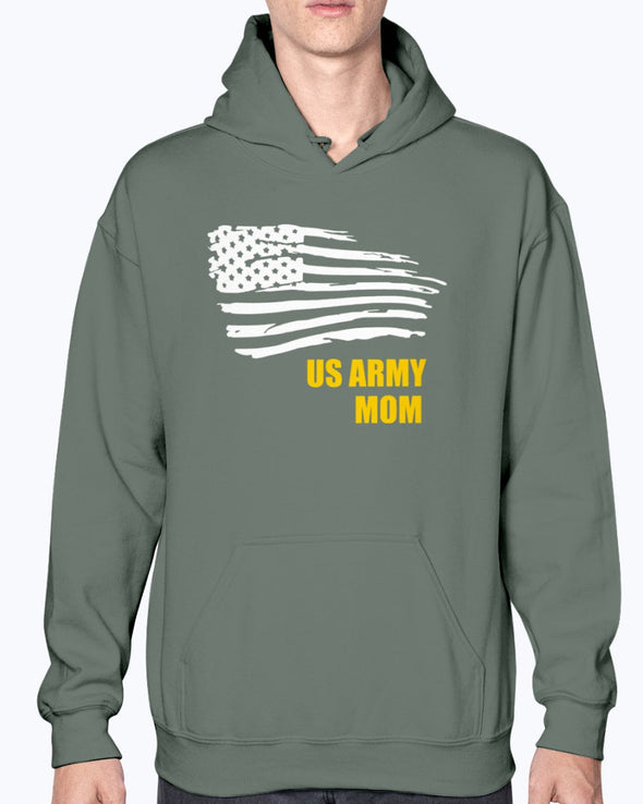 Proud Army Mom Flying Flag T-shirts - MotherProud