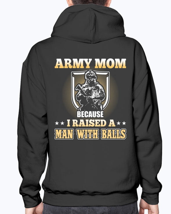 US Army Mom Man with Balls T-shirts