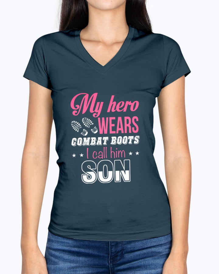 Military Mom Hero Combat Boots T-shirts
