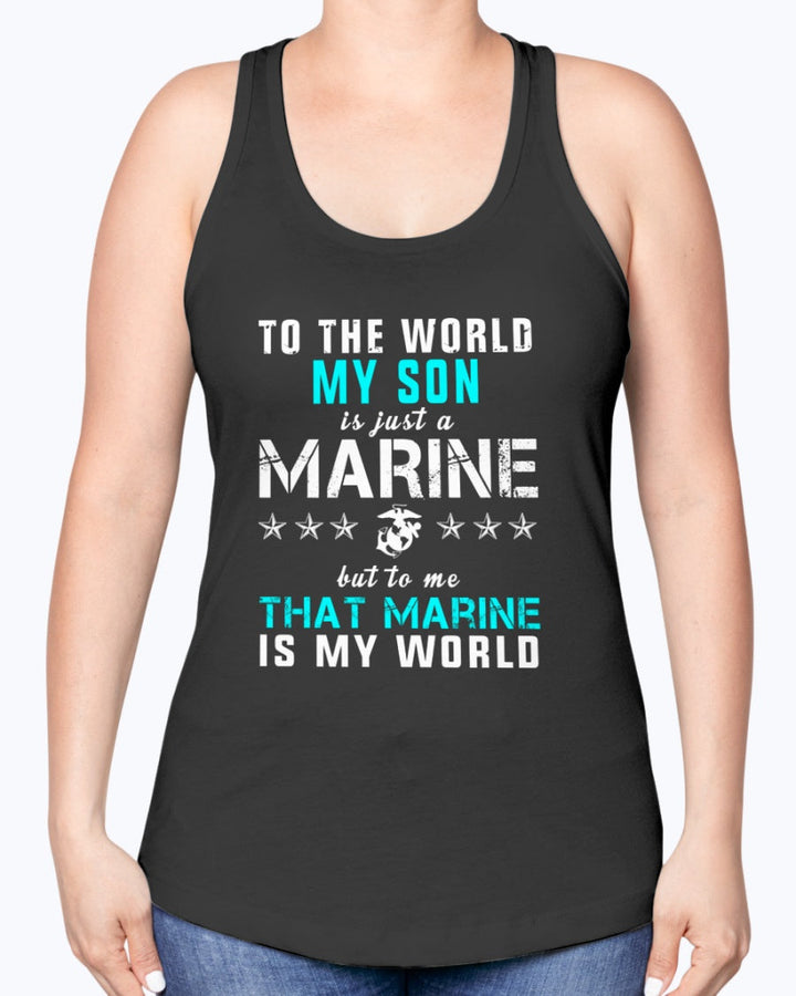 Proud Marine Mom My World T-shirts - MotherProud