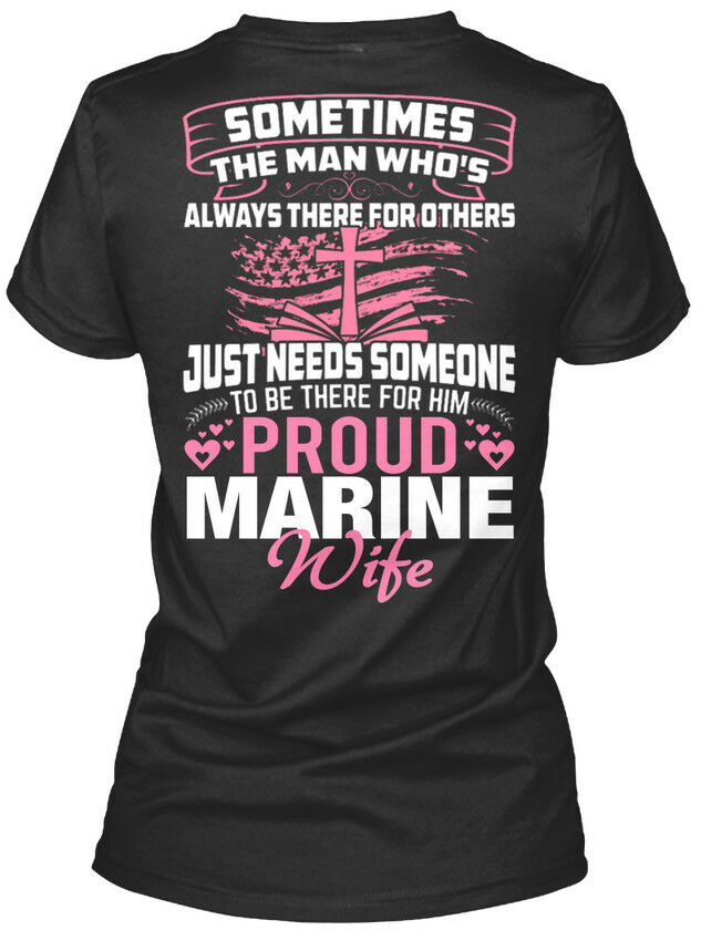 Proud Marine Wife Always There T-shirts - MotherProud
