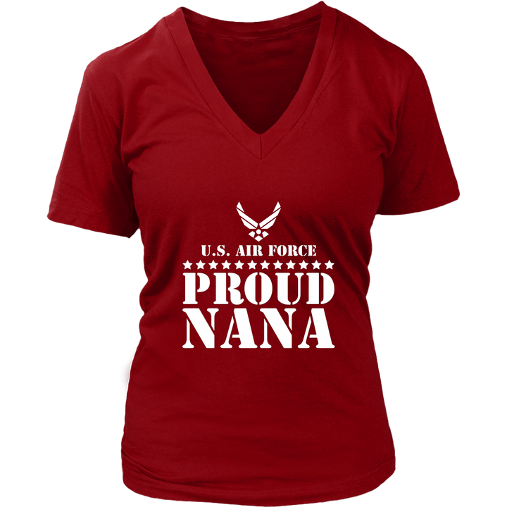 Gift Army Family - Proud Nana U.S. Air Force Stars T-shirt - MotherProud