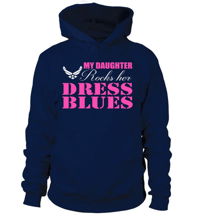 Air Force Mom Daughter Rocks Dress Blues T-shirts - MotherProud