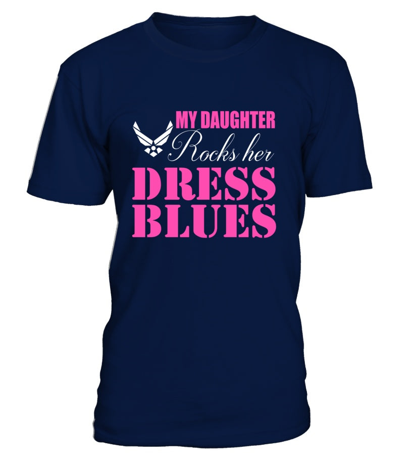 Air Force Mom Daughter Rocks Dress Blues T-shirts – MotherProud