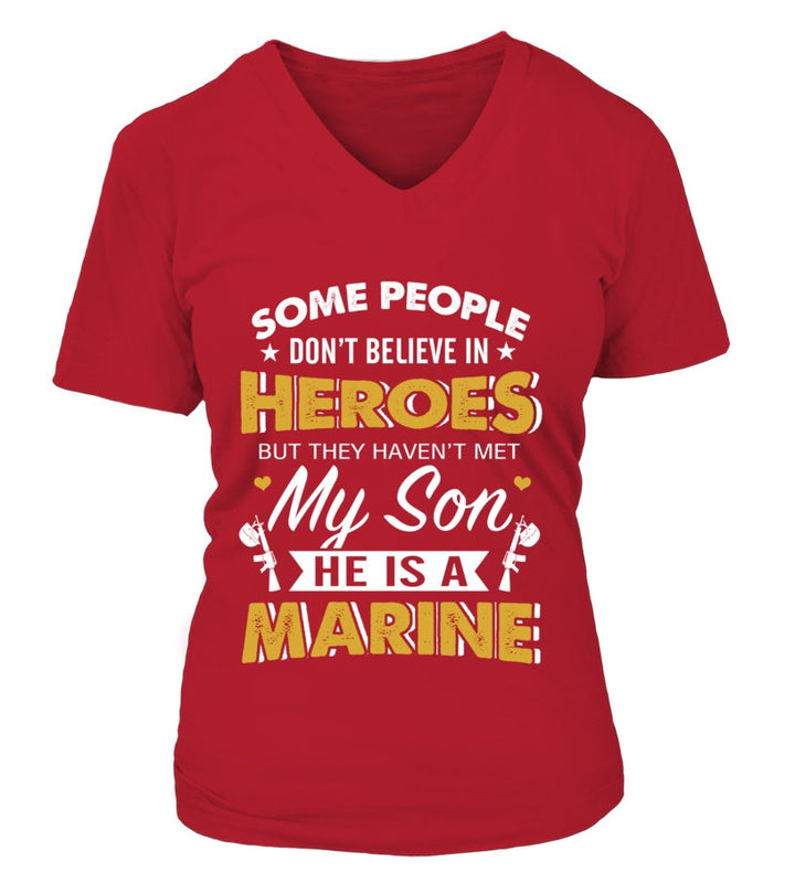 Marine Mom Believe In Heroes T-shirts - MotherProud