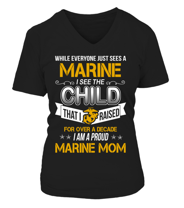 Marine Mom Over A Decade T-shirts - MotherProud