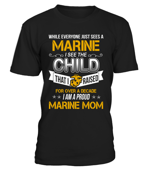 Marine Mom Over A Decade T-shirts - MotherProud