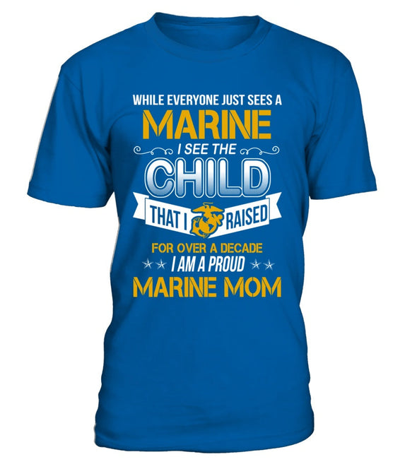 Marine Mom Over A Decade T-shirts - MotherProud