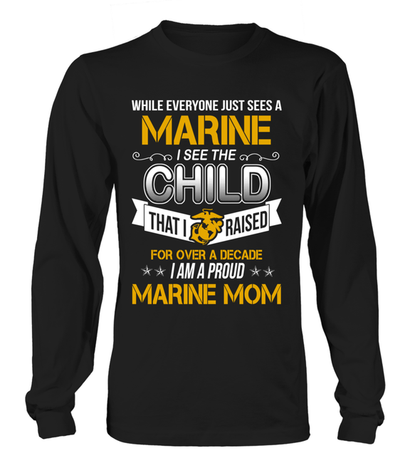 Marine Mom Over A Decade T-shirts - MotherProud