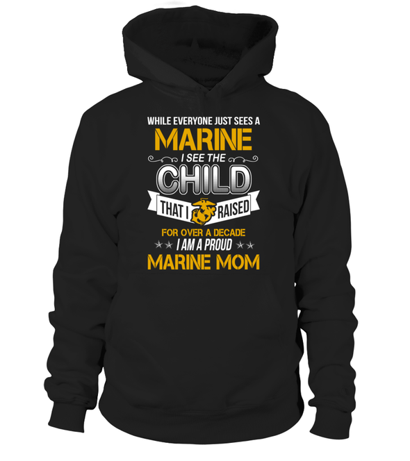 Marine Mom Over A Decade T-shirts - MotherProud