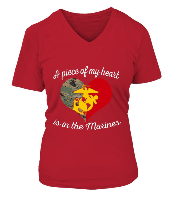 Marine Mom Piece Of My Heart T-shirts - MotherProud