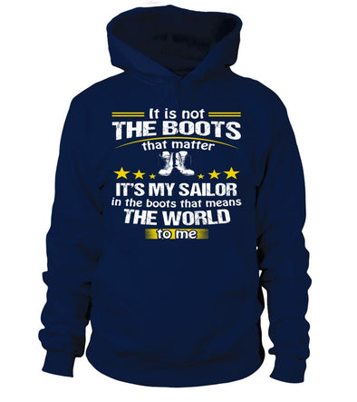 Navy Mom Boots No Matter T-shirts - MotherProud