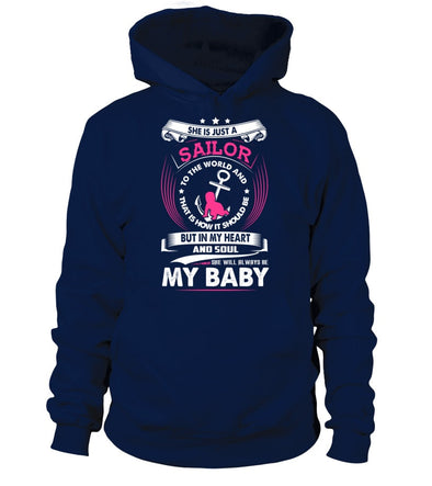 Navy Mom Daughter Always My Baby T-shirts - MotherProud