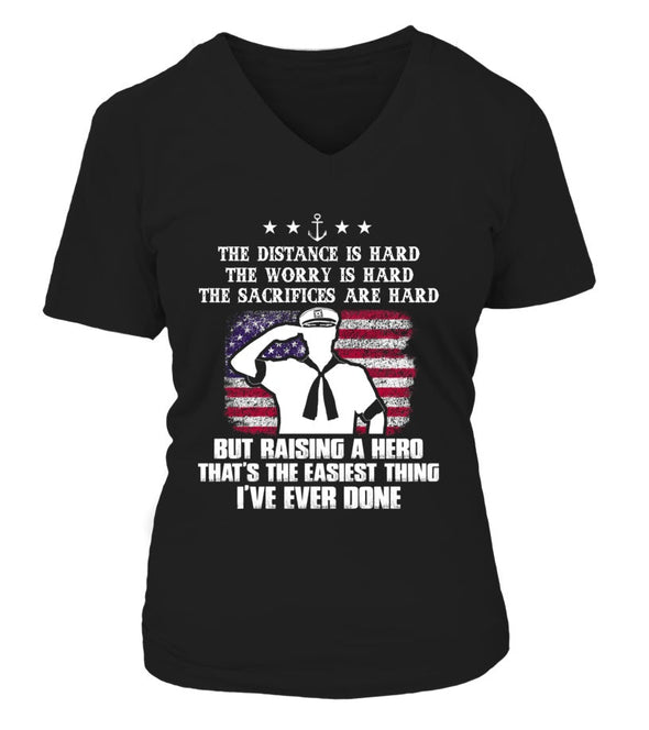 Navy Mom Easy Raising Hero Front T-shirts - MotherProud