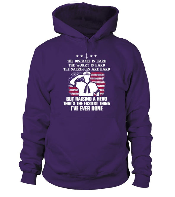 Navy Mom Easy Raising Hero Front T-shirts - MotherProud