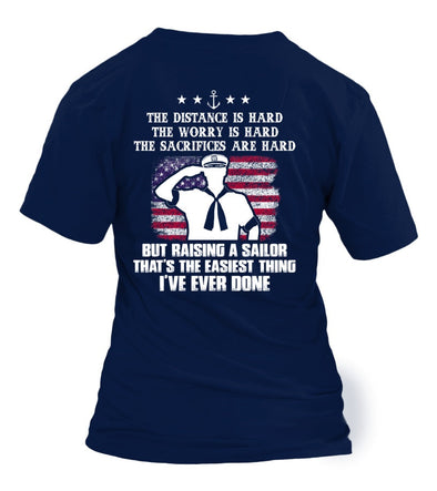 Navy Mom Easy Raising Sailor 2-Sides T-shirts - MotherProud