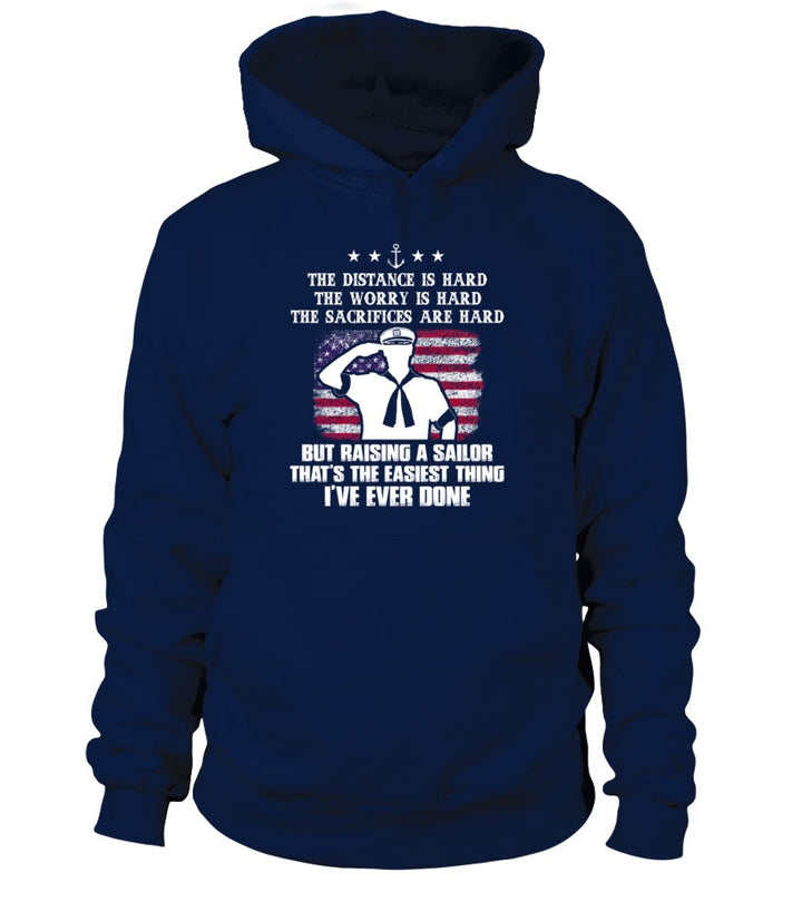 Navy Mom Easy Raising Sailor Front T-shirts - MotherProud