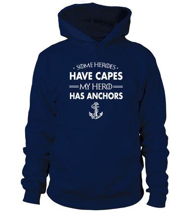 Navy Mom My Hero Has Anchors T-shirts - MotherProud