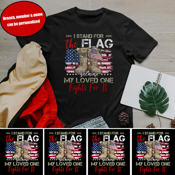 Personalized Stand Military Mom Family T-shirts