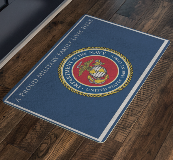 A Proud Military Family Lives Here Doormat - MotherProud