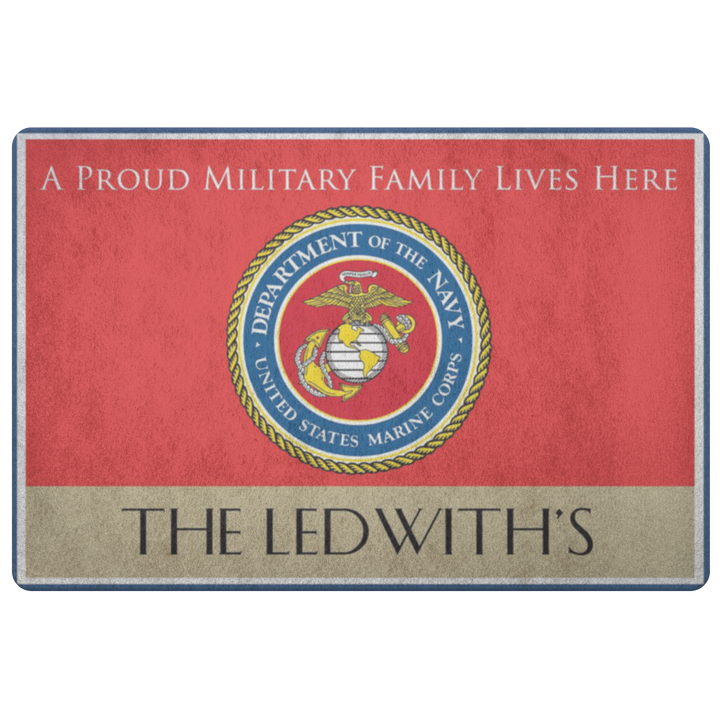 The Ledwith's Personalized Marines Doormat image 2