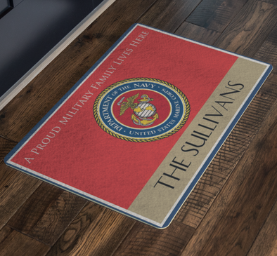 Military Family - The Sullivans Personalizable Doormat - MotherProud