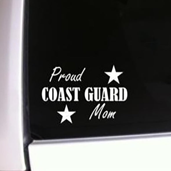 Proud Coast Guard Mom Car Decal Vinyl