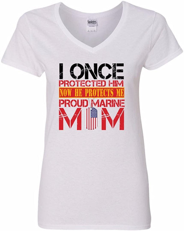 I Once Proud Marine Mom V-necks