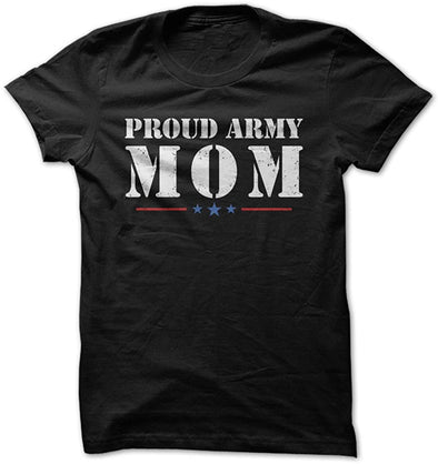 Proud Army Mom Blue Stars T-shirts