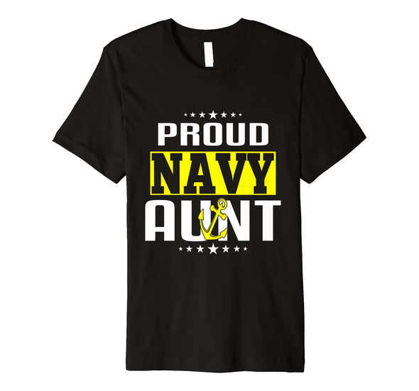 Proud Aunt Navy T-shirts
