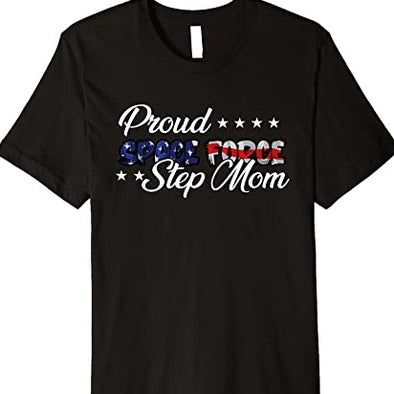 Bold Flag Proud Space Force Step Mom Premium T-Shirt