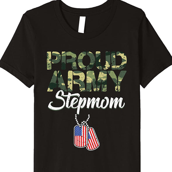 Funny Proud Army Stepmom T-Shirt