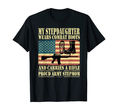 Stepdaughter Wears Combat Boots T-shirts